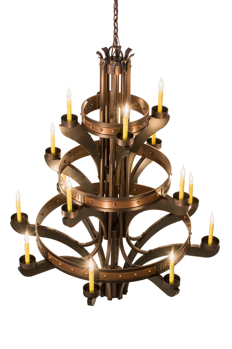 Meyda Tiffany 183606 17 Light Chandelier, Mahogany Bronze