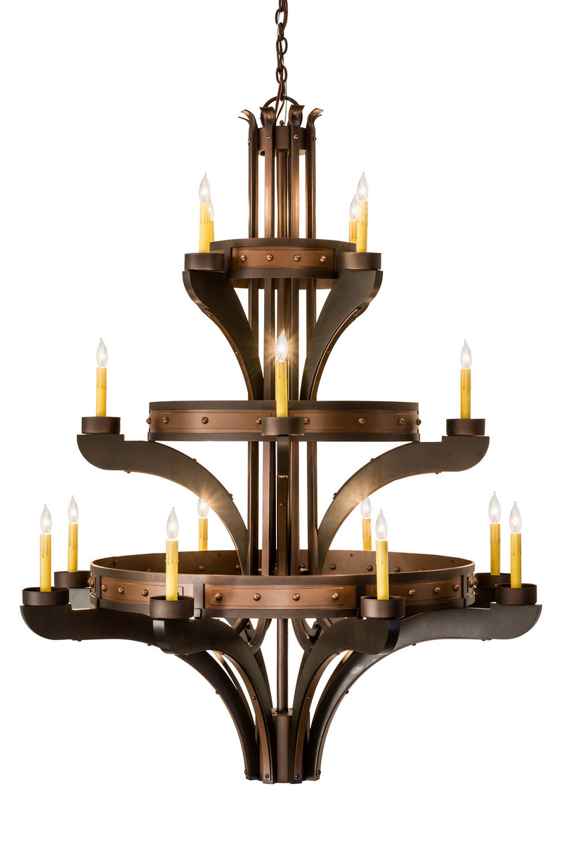 Meyda Tiffany 183606 17 Light Chandelier, Mahogany Bronze