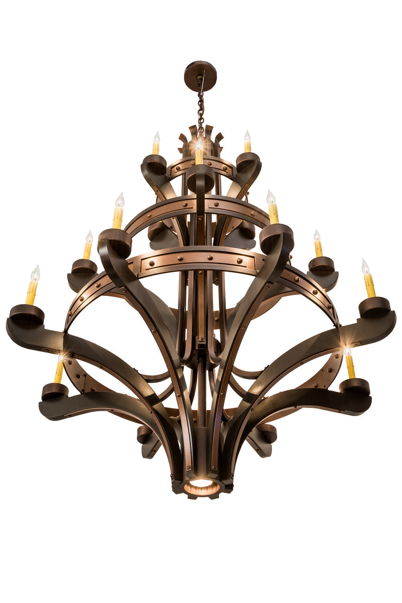Meyda Tiffany 183606 17 Light Chandelier, Mahogany Bronze