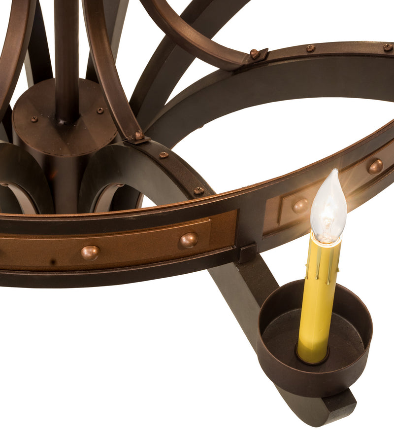 Meyda Tiffany 183606 17 Light Chandelier, Mahogany Bronze