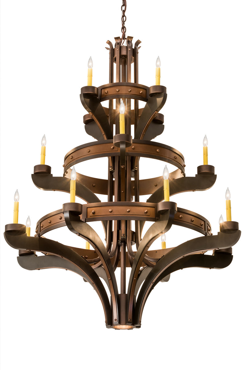 Meyda Tiffany 183606 17 Light Chandelier, Mahogany Bronze