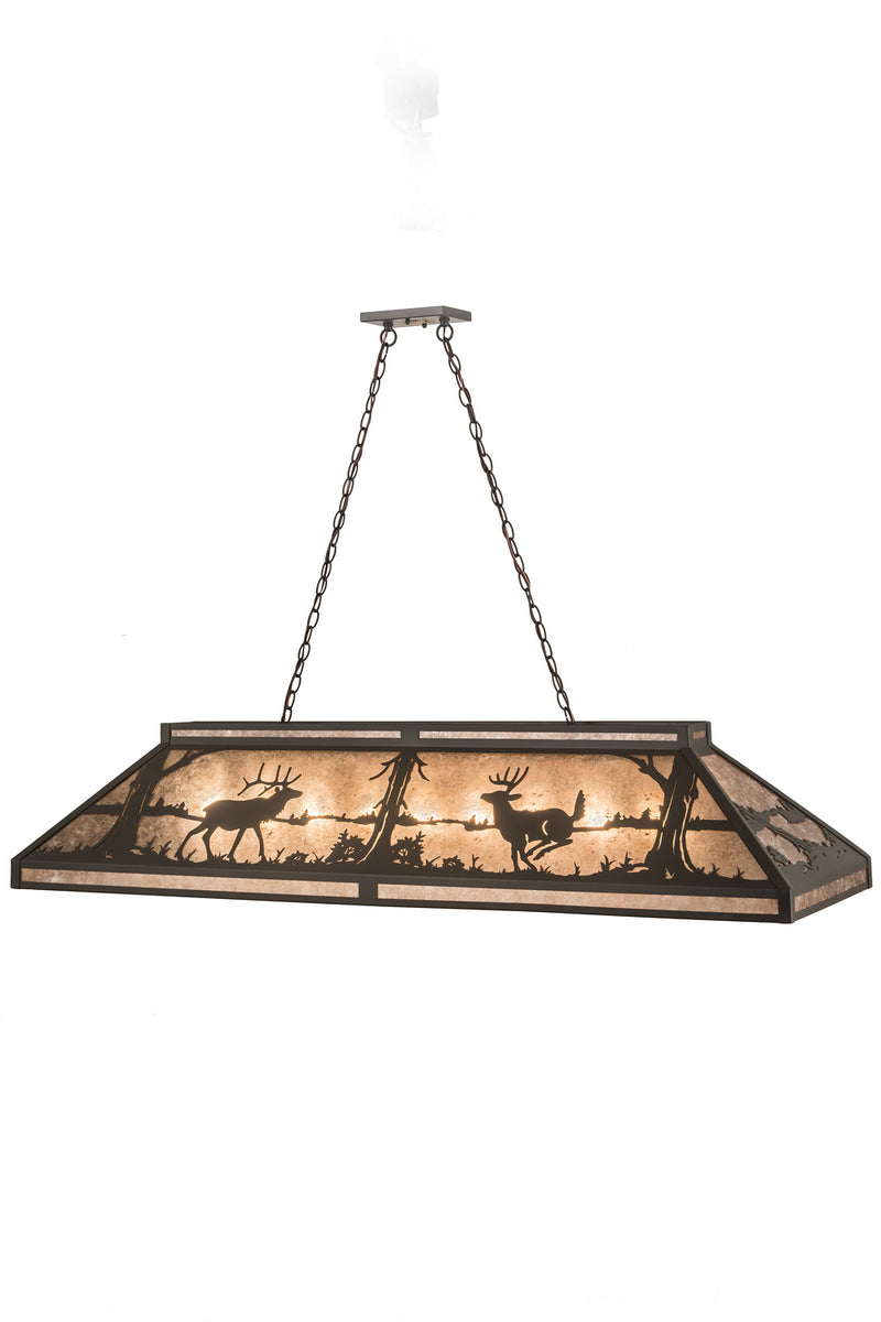 Meyda Tiffany 184266 Nine Light Oblong Pendant, Timeless Bronze