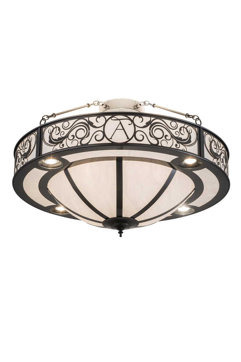 Meyda Tiffany 184499 13 Light Inverted Pendant, Charcoal Grey