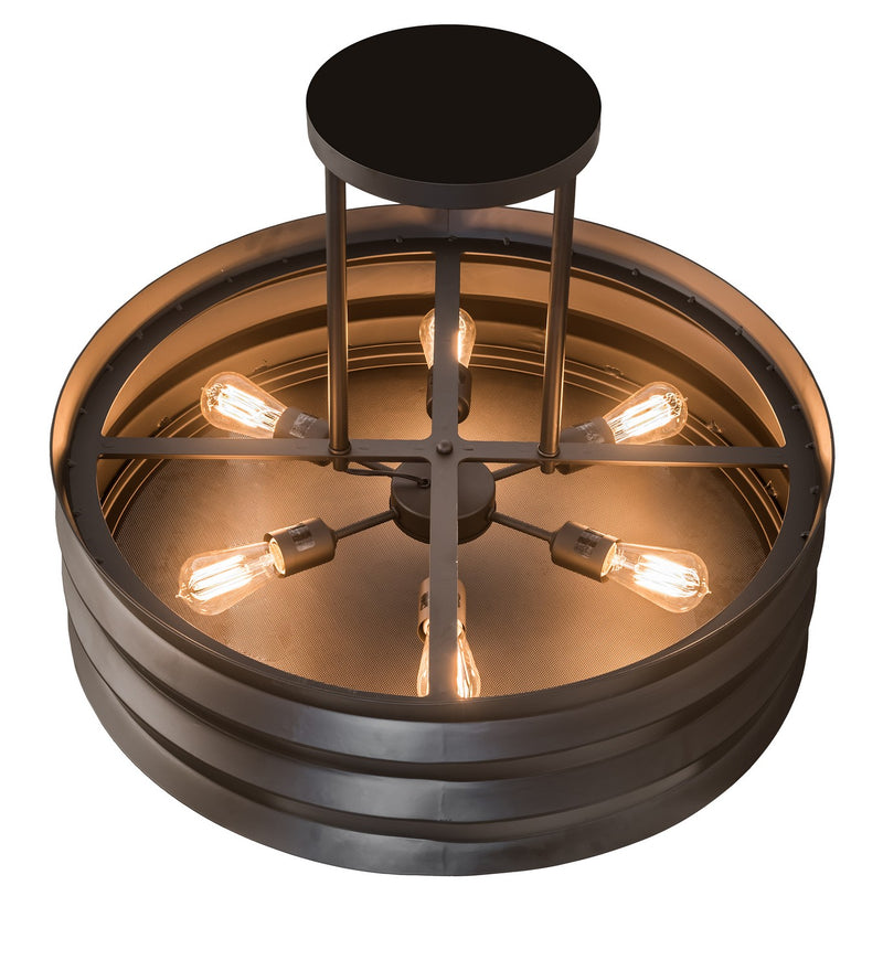Meyda Tiffany 184502 Six Light Pendant, Oil Rubbed Bronze