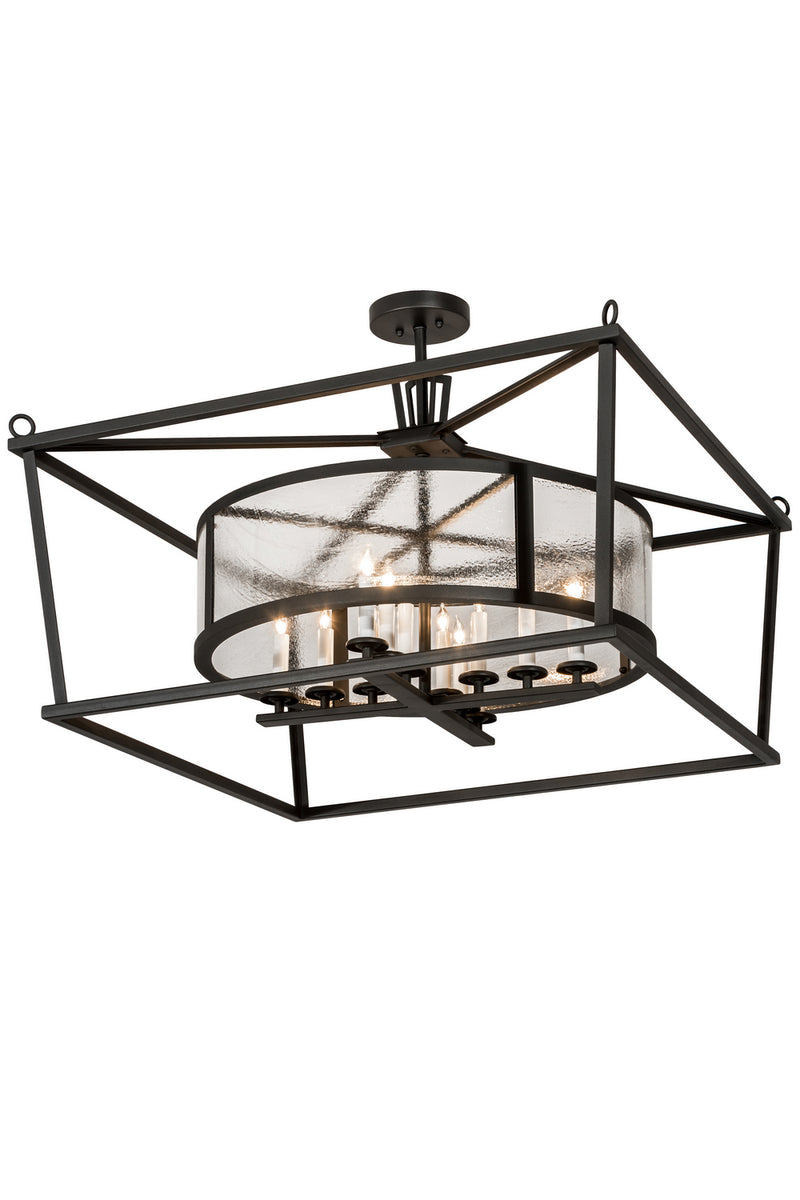 Meyda Tiffany 184696 12 Light Pendant, Wrought Iron