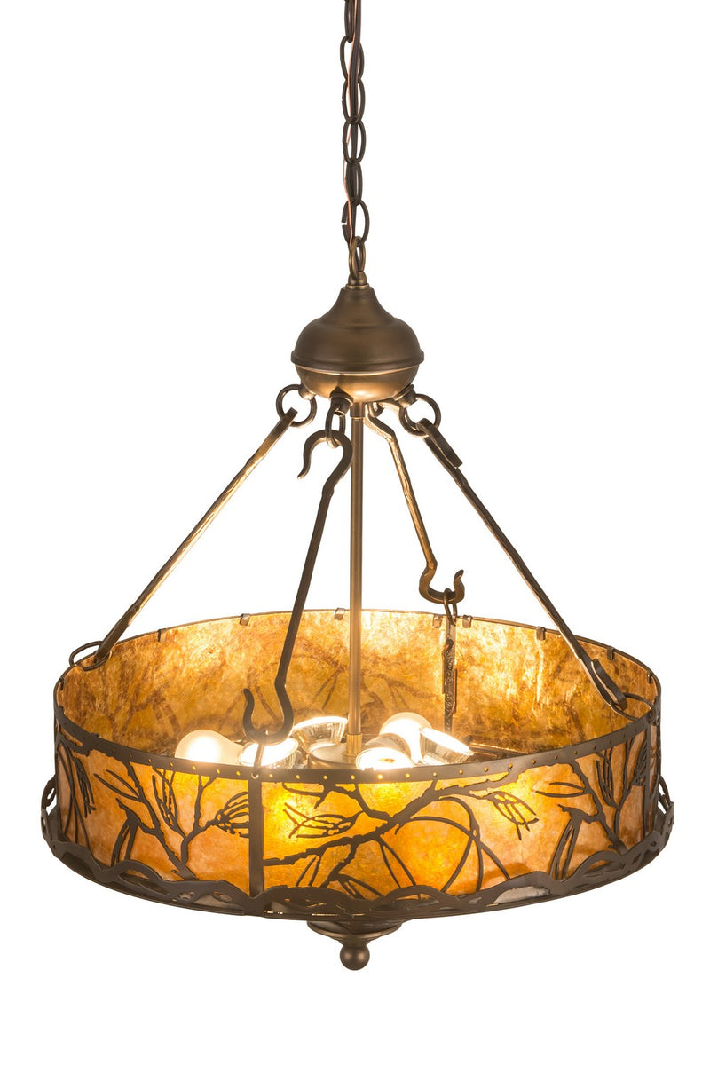 Meyda Tiffany 184804 Eight Light Inverted Pendant, Antique Copper
