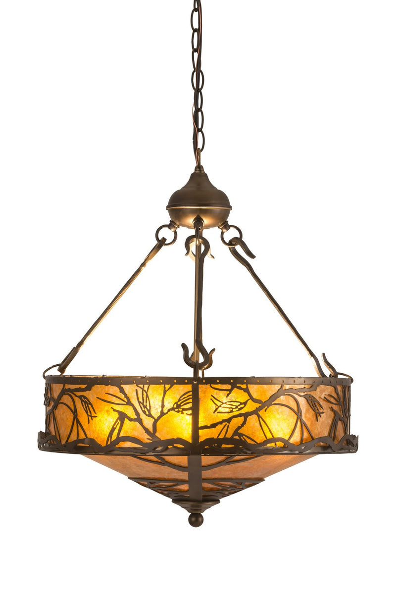 Meyda Tiffany 184804 Eight Light Inverted Pendant, Antique Copper