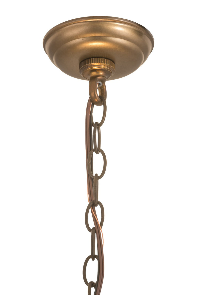 Meyda Tiffany 184804 Eight Light Inverted Pendant, Antique Copper