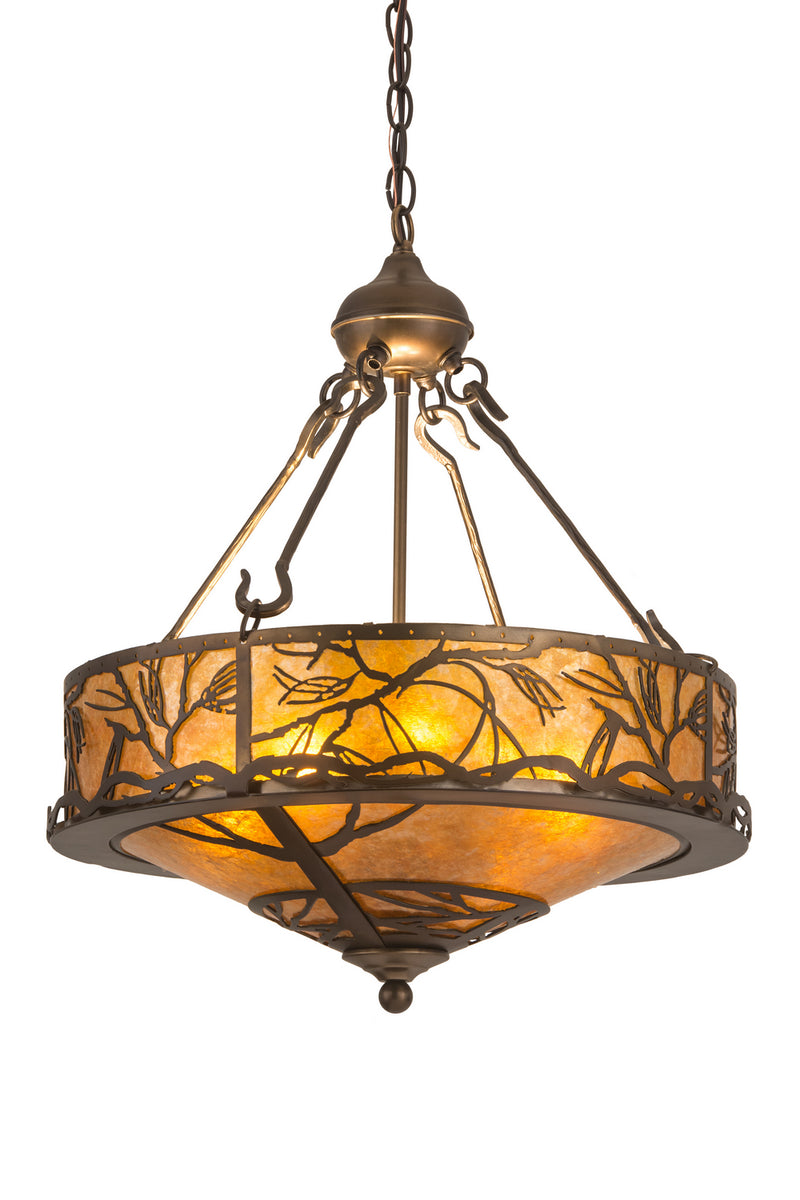Meyda Tiffany 184804 Eight Light Inverted Pendant, Antique Copper
