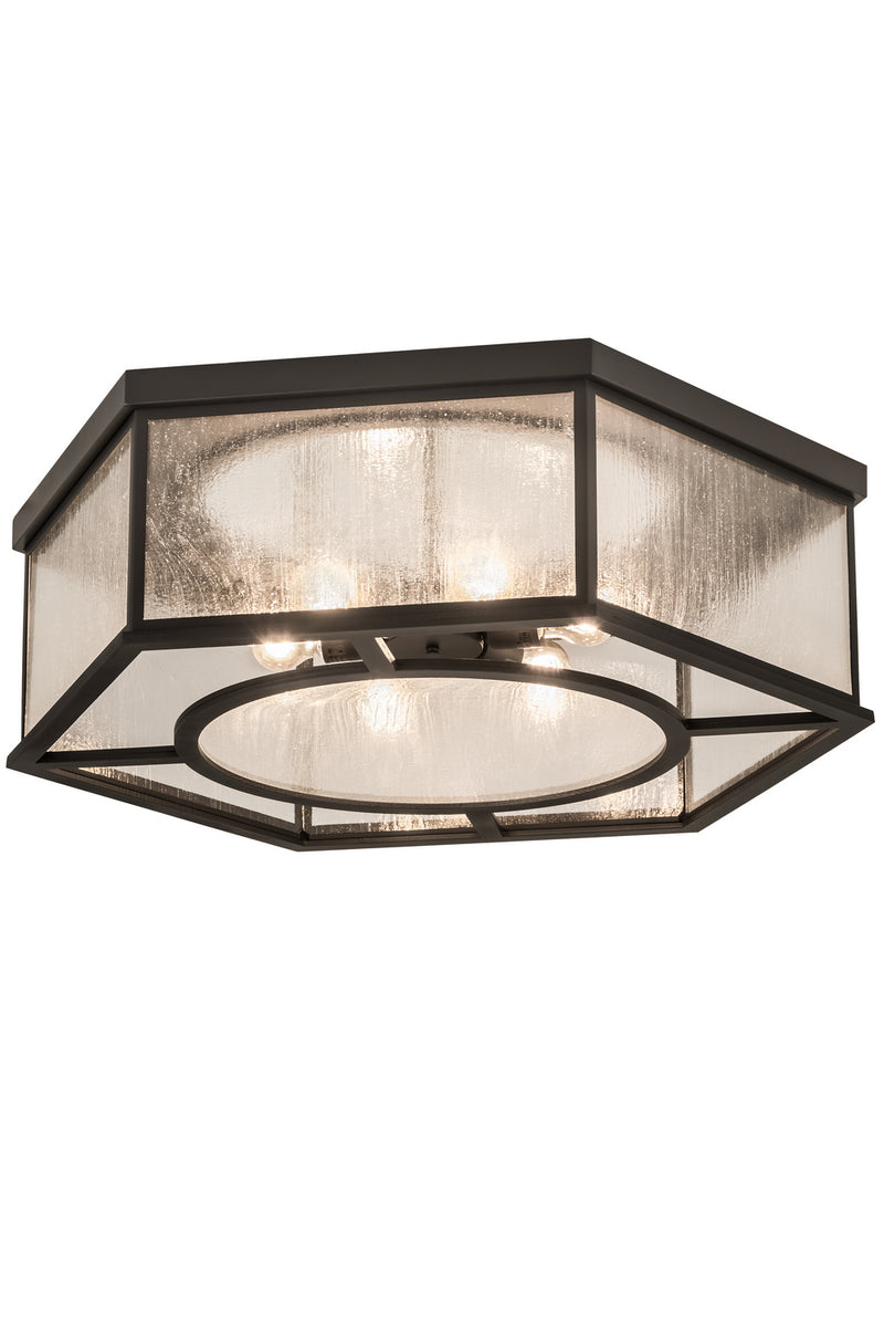 Meyda Tiffany 185249 Six Light Flushmount, Wrought Iron