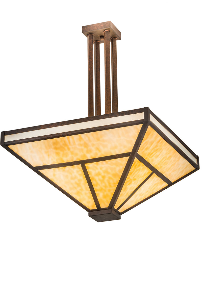 Meyda Tiffany 185601 Eight Light Semi-Flushmount, Rusty Nail
