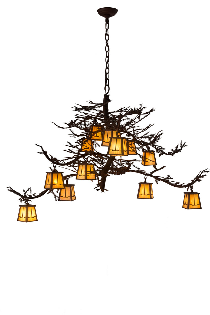 Meyda Tiffany 185796 12 Light Chandelier, Rust Over Wrought Iron
