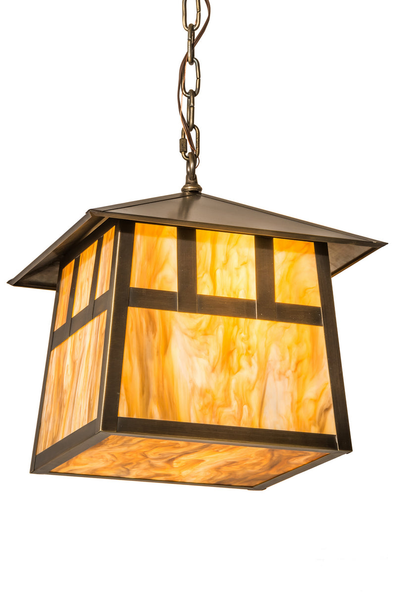 Meyda Tiffany 185823 Three Light Pendant, Antique Brass