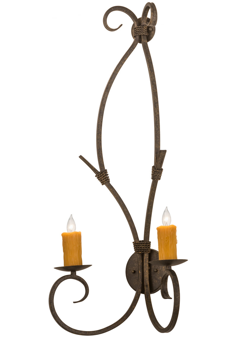 Meyda Tiffany 185881 Two Light Wall Sconce, Golden Bronze