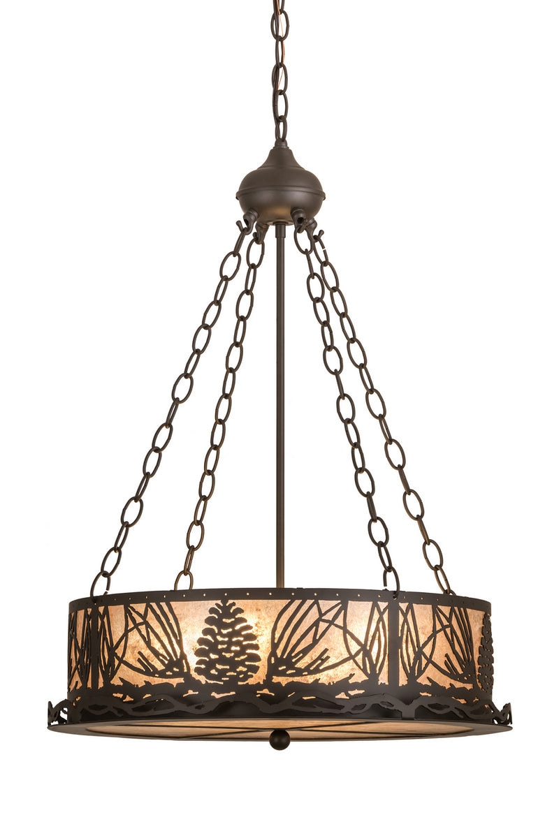 Meyda Tiffany 186232 Four Light Pendant, Oil Rubbed Bronze