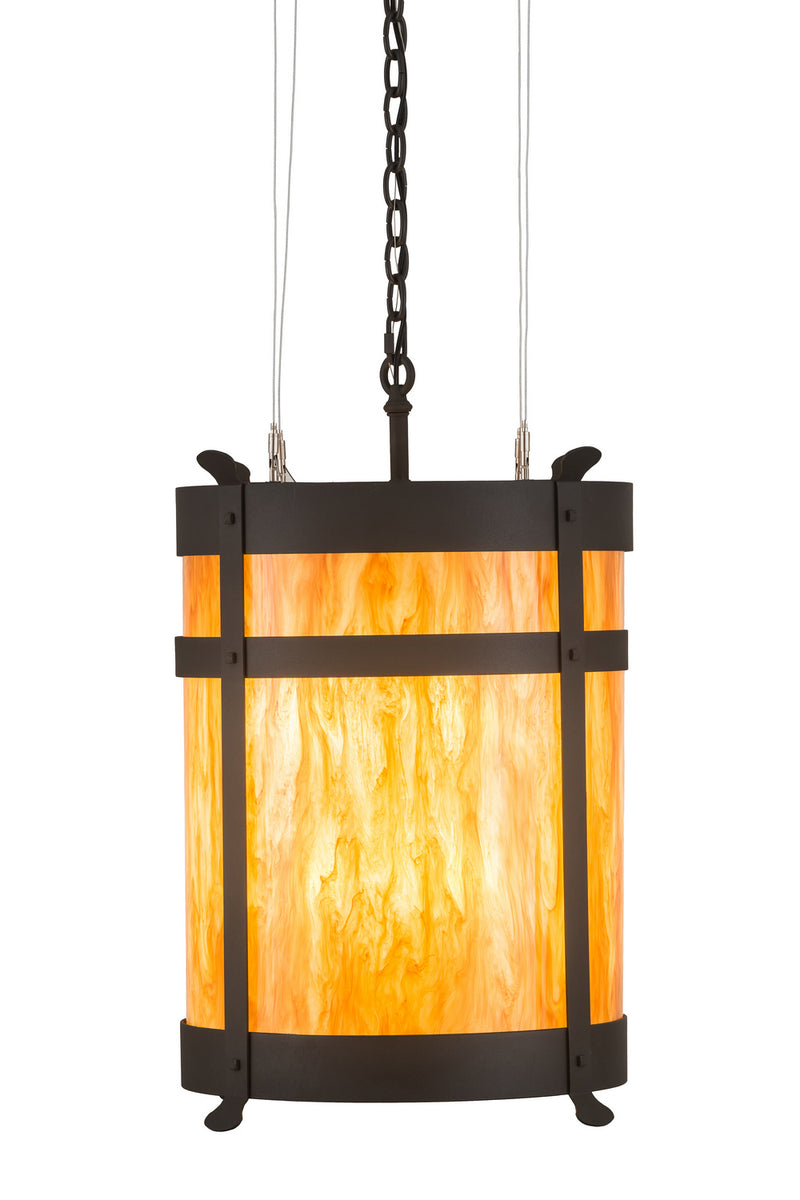 Meyda Tiffany 186286 Six Light Pendant, Wrought Iron