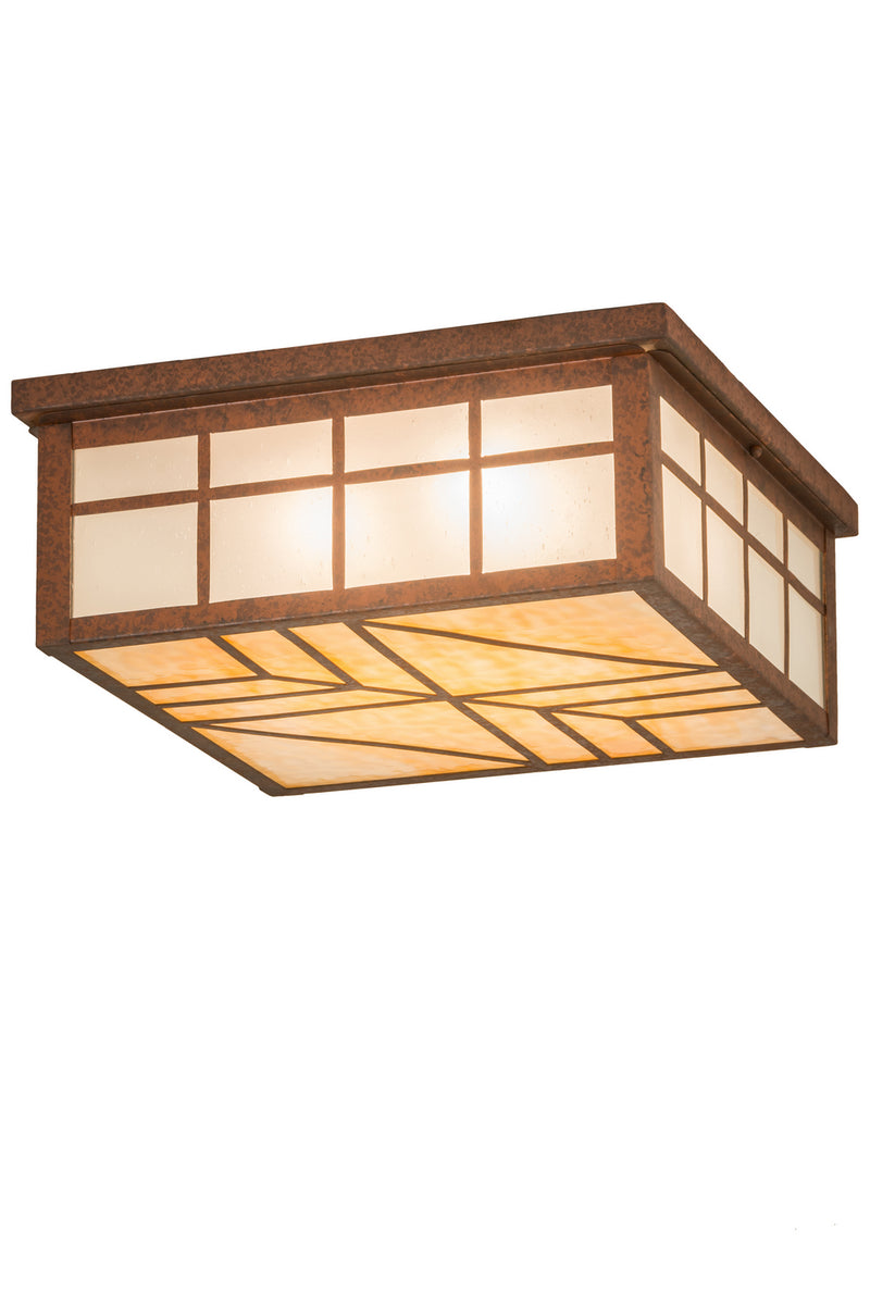 Meyda Tiffany 186320 Four Light Flushmount, Rusty Nail
