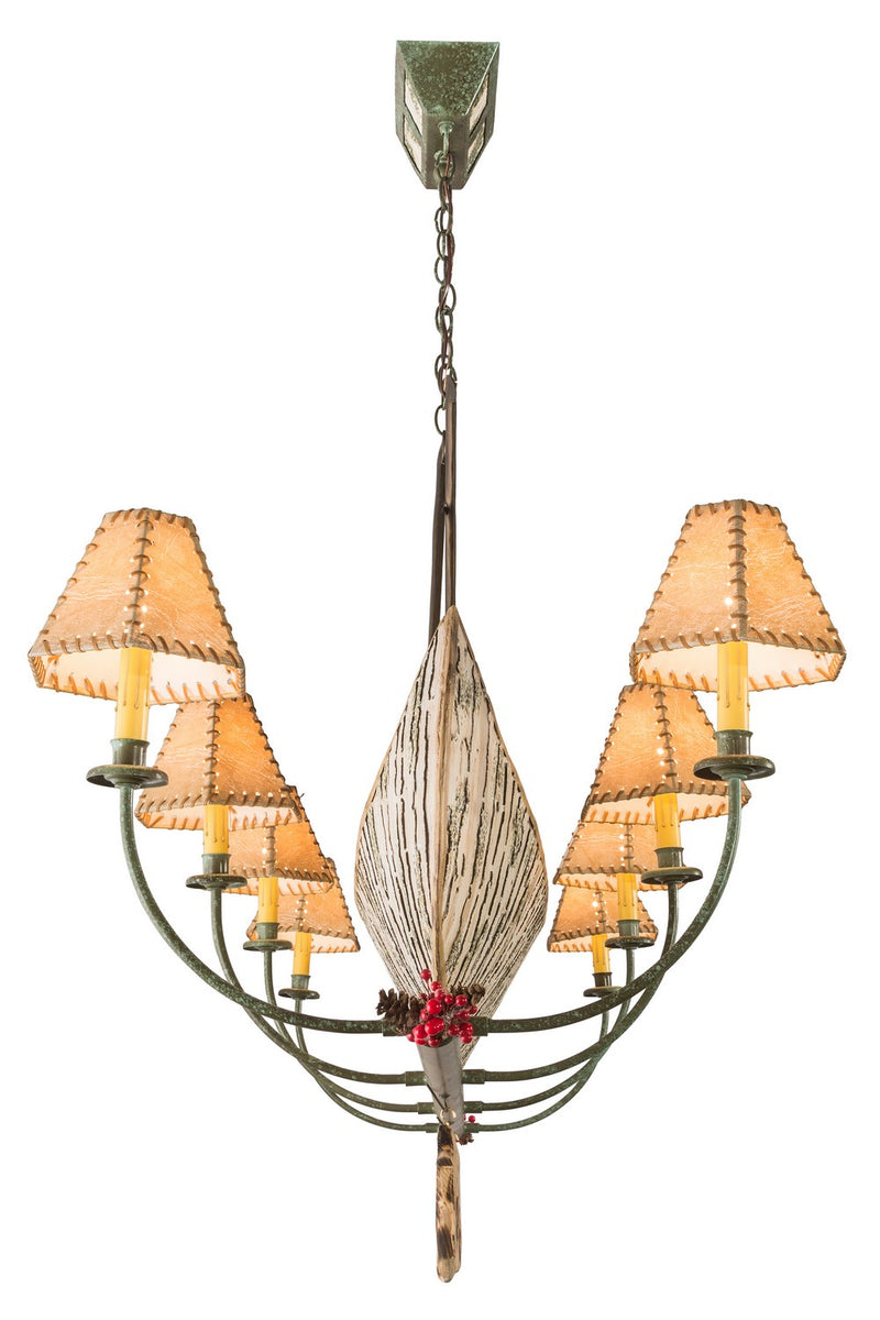 Meyda Tiffany 186354 Eight Light Chandelier, Antique Copper,Tarnished Copper