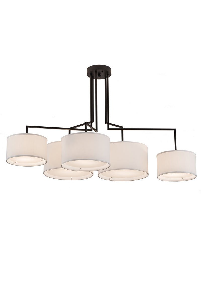 Meyda Tiffany 186387 Five Light Pendant, Solar Black