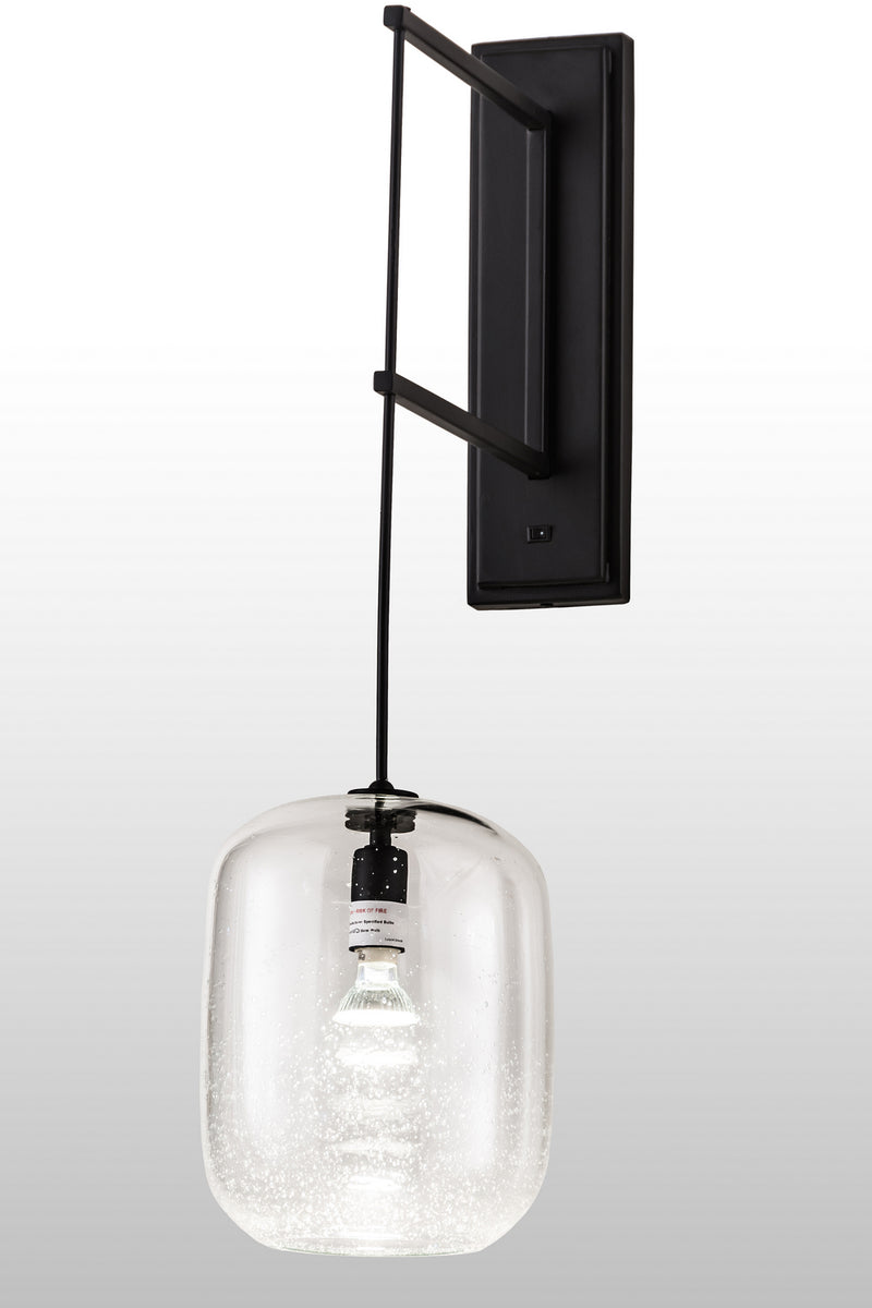 Meyda Tiffany 186391 One Light Wall Sconce, Solar Black