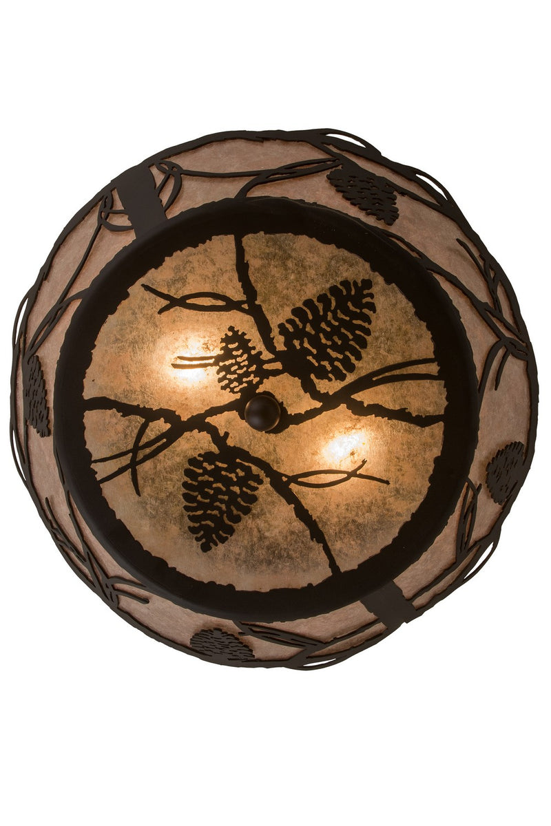 Meyda Tiffany 186439 Two Light Flushmount, Oil Rubbed Bronze