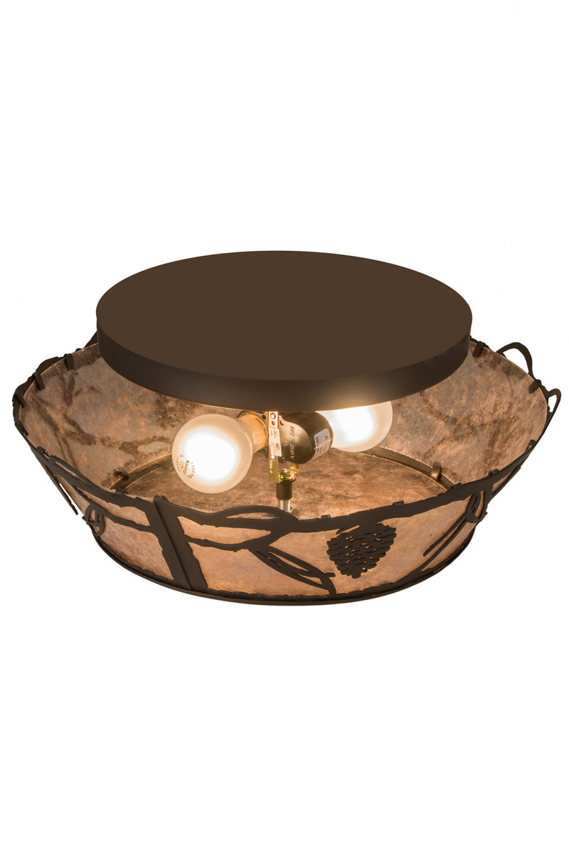 Meyda Tiffany 186439 Two Light Flushmount, Oil Rubbed Bronze