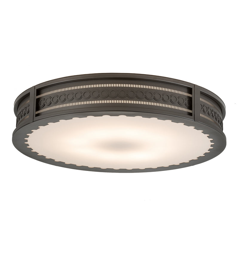 Meyda Tiffany 186977 Eight Light Flushmount, Bronze Metallic