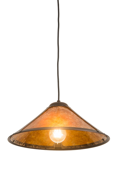 Meyda Tiffany 187039 One Light Pendant, Mahogany Bronze