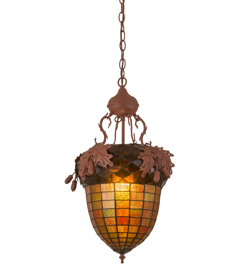 Meyda Tiffany 187087 One Light Pendant, Rust