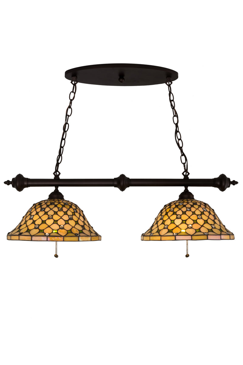 Meyda Tiffany 187126 Four Light Island Pendant, Mahogany Bronze