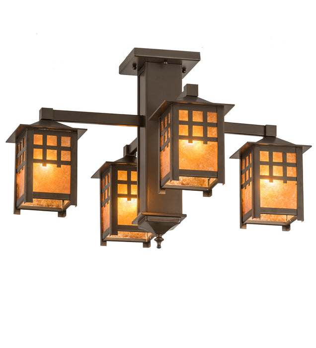 Meyda Tiffany 187189 Four Light Chandelier, Bronze