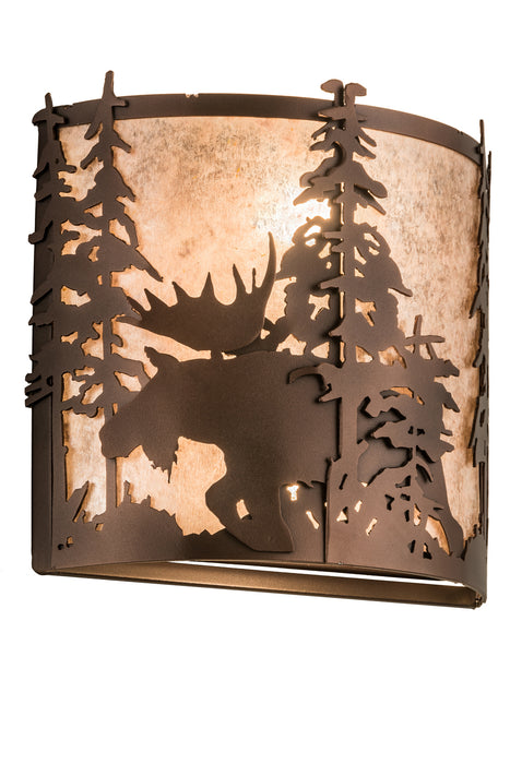 Meyda Tiffany 187282 Two Light Wall Sconce, Mahogany Bronze