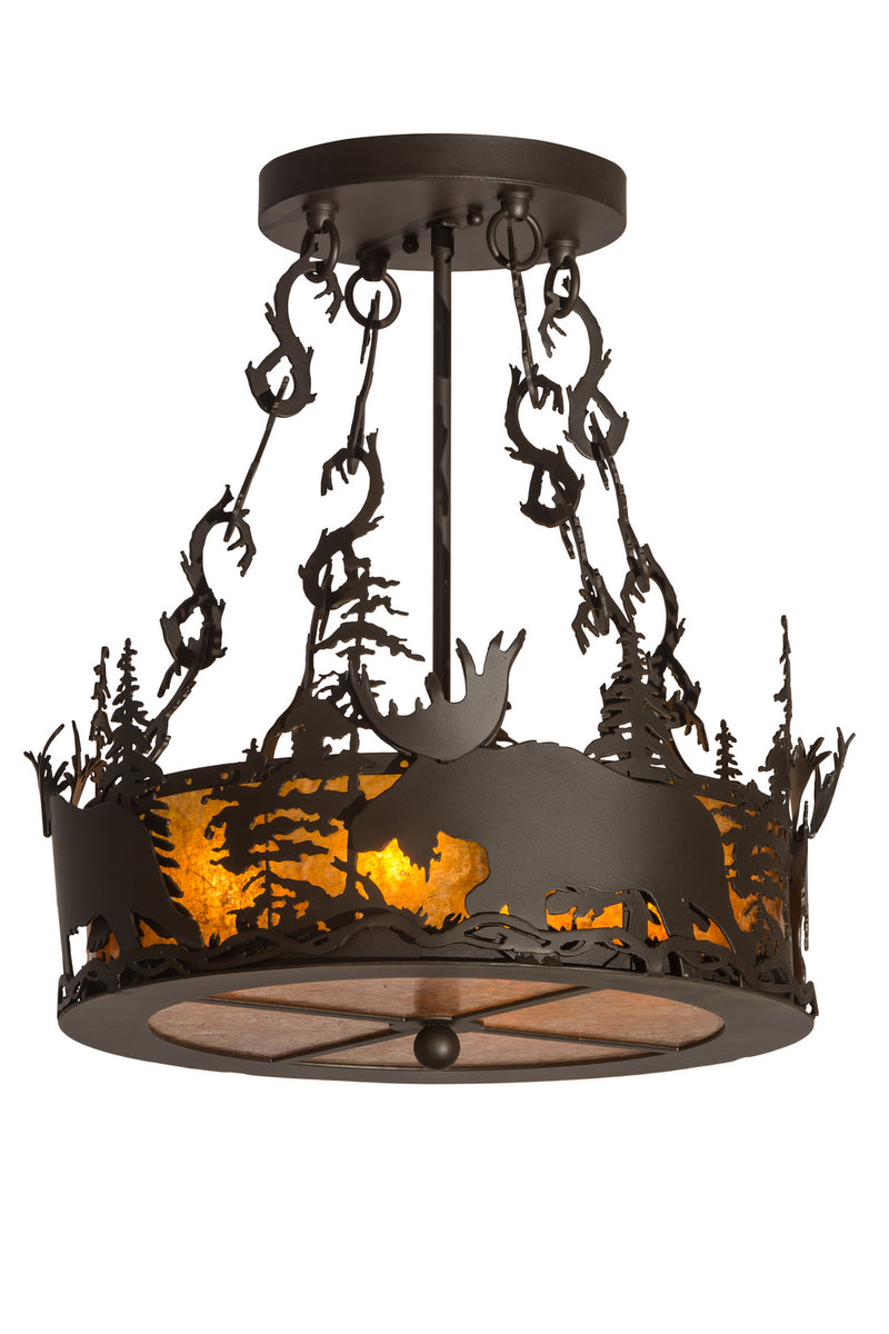 Meyda Tiffany 187290 Four Light Semi-Flushmount, Oil Rubbed Bronze