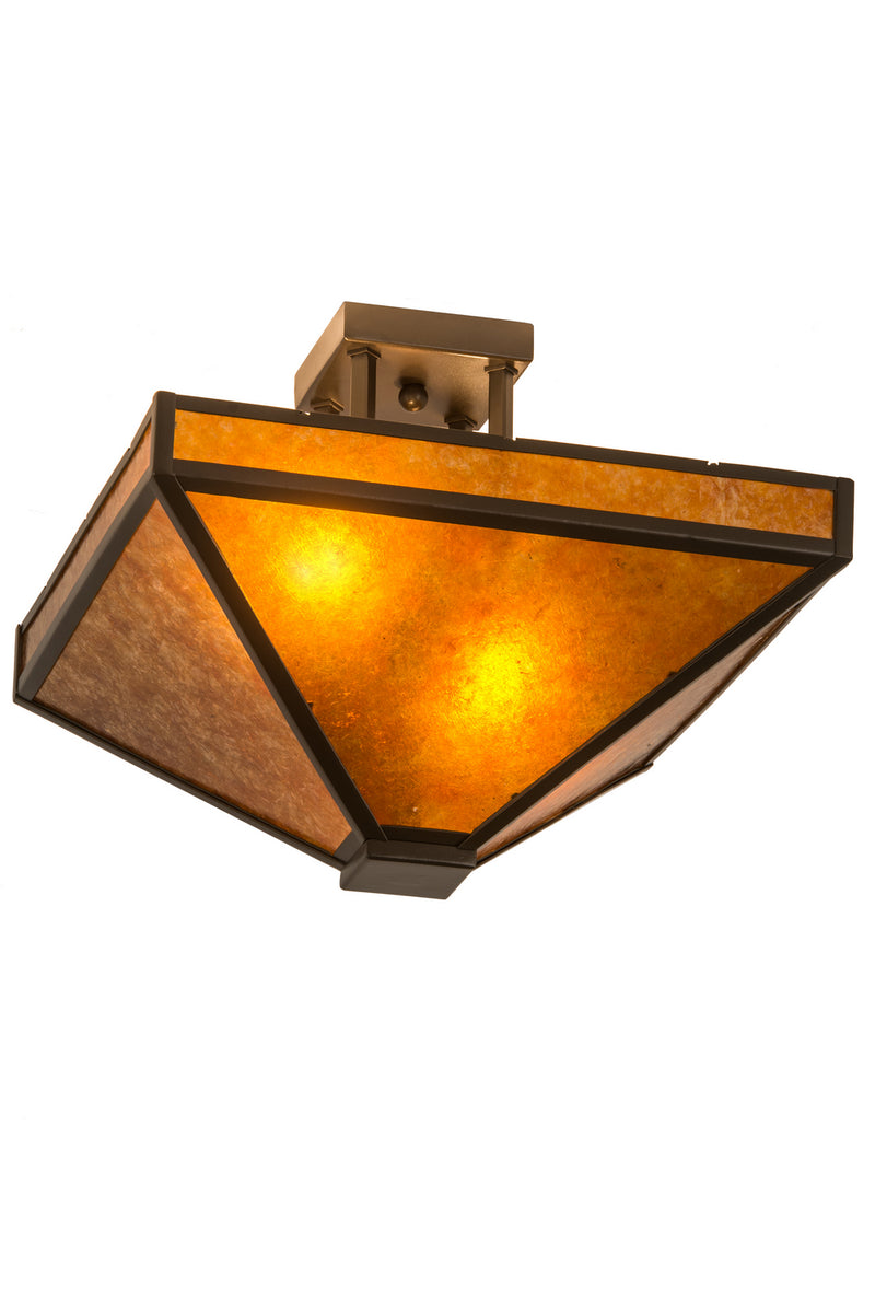 Meyda Tiffany 187318 Two Light Flushmount, Bronze