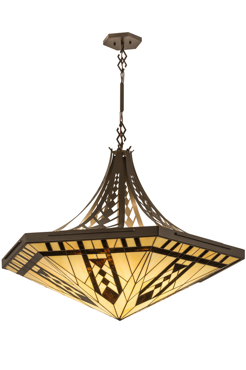Meyda Tiffany 187328 Six Light Inverted Pendant, Bronze