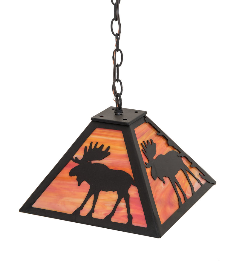 Meyda Tiffany 187364 Two Light Pendant, Textured Black