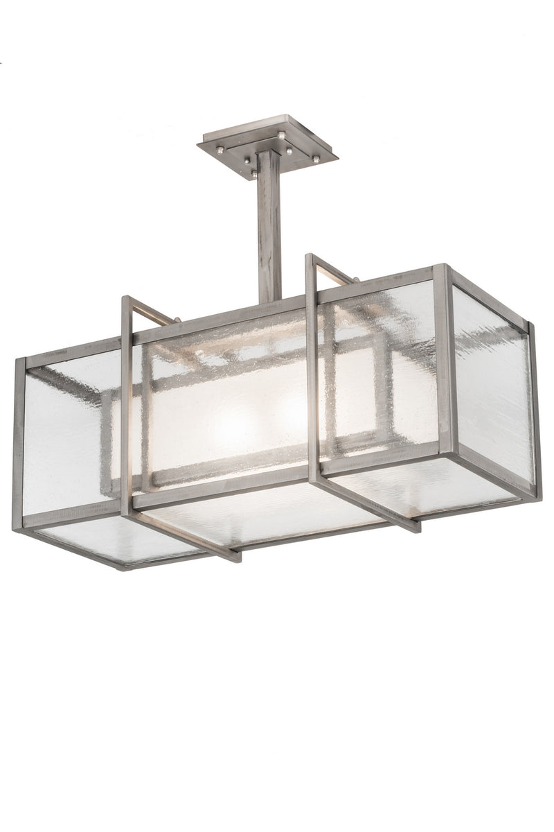 Meyda Tiffany 187524 Two Light Pendant, Matte Clear