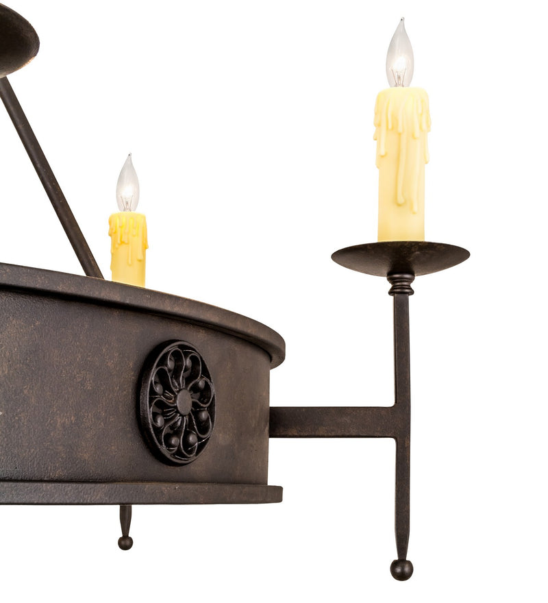 Meyda Tiffany 187705 Six Light Chandelier, Rust