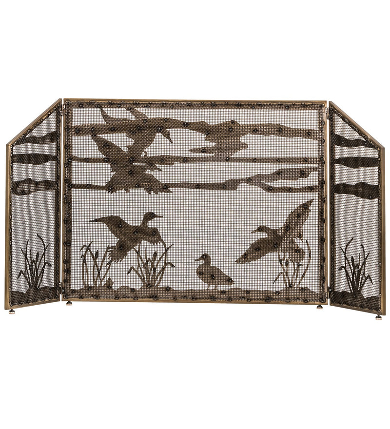 Meyda Tiffany 187785 Fireplace Screen, Antique Copper