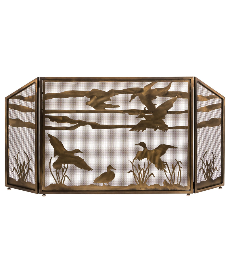 Meyda Tiffany 187785 Fireplace Screen, Antique Copper