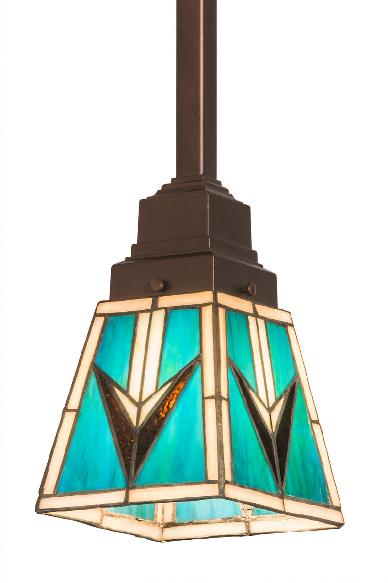 Meyda Tiffany 187890 One Light Mini Pendant, Mahogany Bronze