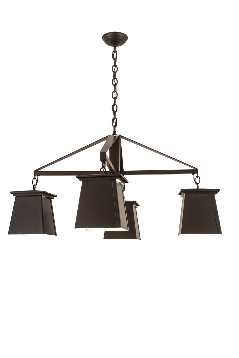 Meyda Tiffany 188001 Four Light Chandelier, Textured Timeless Bronze