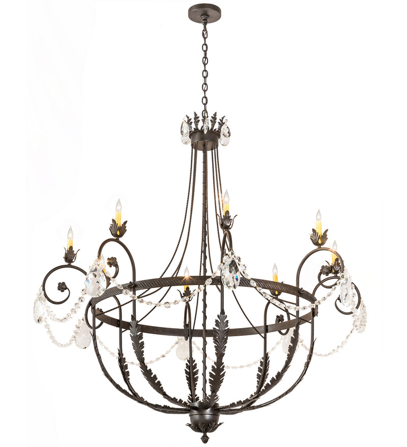 Meyda Tiffany 188131 Eight Light Chandelier, Chestnut