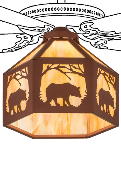 Meyda Tiffany 188258 One Light Fan Light Shade, Rust