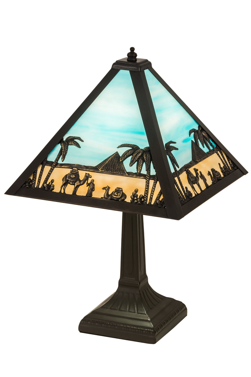 Meyda Tiffany 188316 One Light Table Lamp, Craftsman Brown
