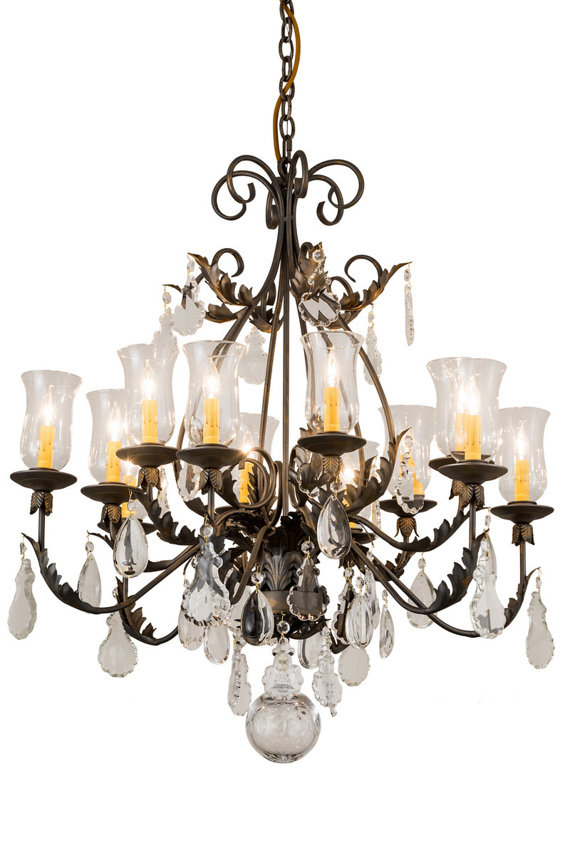 Meyda Tiffany 188392 12 Light Chandelier, French Bronze