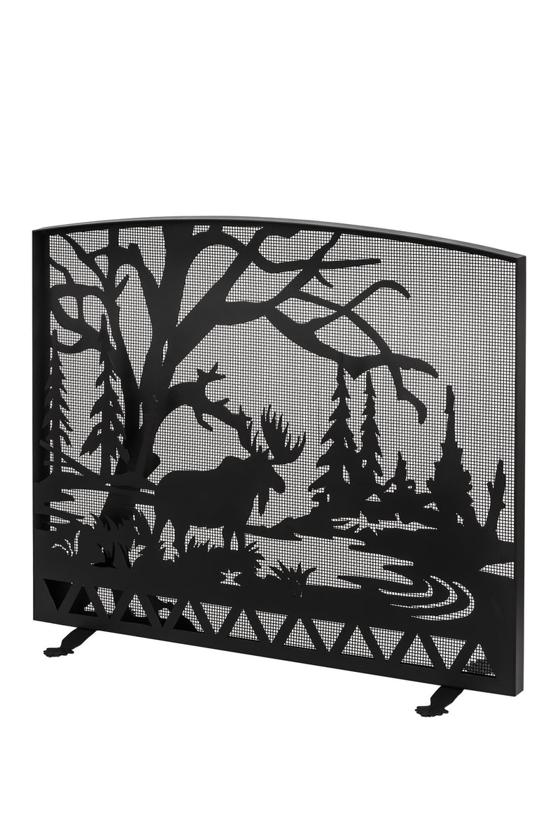 Meyda Tiffany 188444 Fireplace Screen, Textured Black