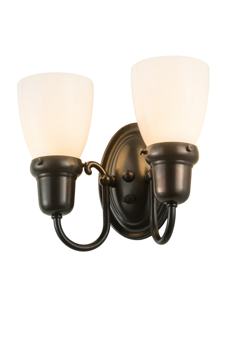 Meyda Tiffany 188456 Two Light Wall Sconce, Craftsman Brown