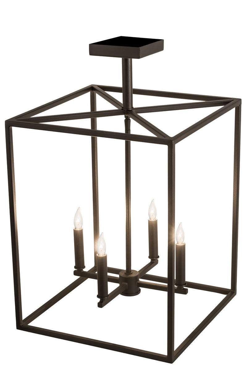 Meyda Tiffany 188630 Four Light Pendant, Wrought Iron