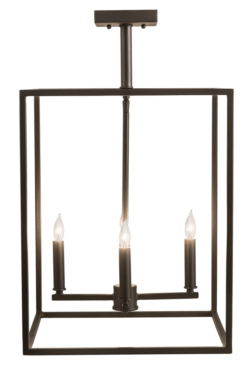 Meyda Tiffany 188630 Four Light Pendant, Wrought Iron